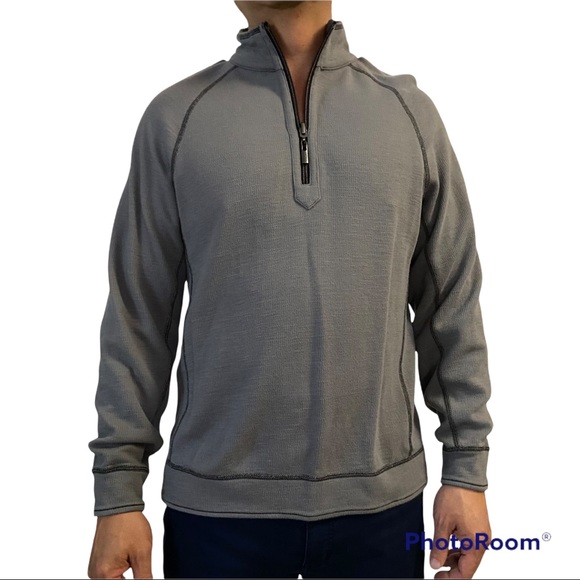 Tommy Bahama Reversible Flipshore Half-Zip Sweater Men’s Size-M - Picture 4 of 13